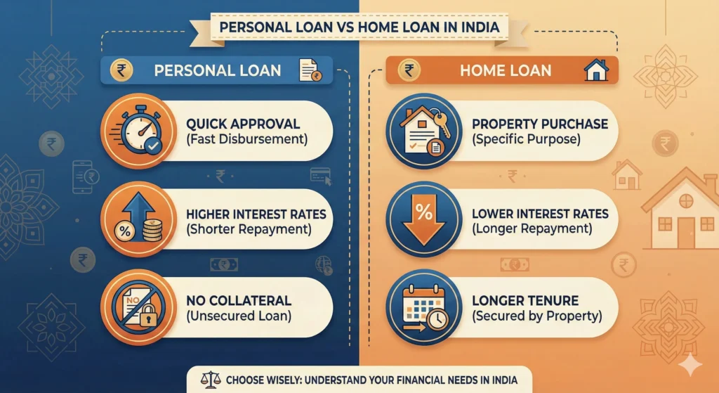 Personal Loan Vs Home Loan